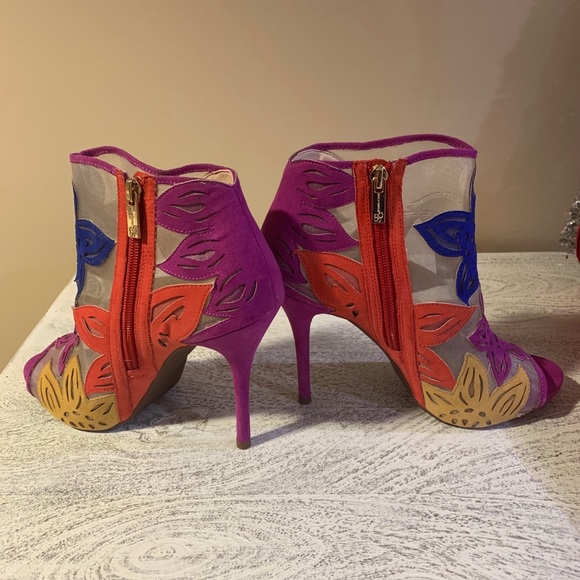 💙🩷NWOB Jessica Simpson Bliths Floral & Mesh Booties🩷💙 - Picture 5 of 11